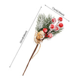 Popxstar 2PCS Christmas Berry Artificial Pine Cone Christmas Garland Decoration Fake Flower Pine Tree Branch DIY Home Party Wedding Decor