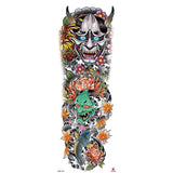 Popxstar New Year's Day Valentine's Day Waterproof Temporary Tattoo Sticker for Men Women Totem Geometric Full Arm Large Size Sleeve Tatoo Fake Tatto Flash Tattoos