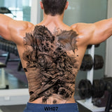 Popxstar large temporary tatoo for men tattoo body art full back sexy tattoo sticker lion king tiger dragon tattoo designs waterproof