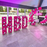 2Popxstar  Letter Heart A-z 40inch Big Balloon Number Mosaic 0-9 Happy Birthday Wedding Party Decoration Baby Shower Large Figure Globo DIY