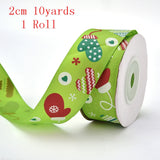 Popxstar Christmas Polyester Ribbon Christmas Bronzing Printed New Year Gifts Wrapping Ribbon for Christmas Decoration DIY Sewing Fabric