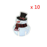 Popxstar 10PCS New Christmas Decorations Wine Glass Hats Card Champagne Red Wine Christmas Hat  Card Decoration Party Holiday Decorations