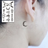 Popxstar Feather Bird 8 Element Pattern Dandelion Temporary Tattoo Sticker Fake Tattoos for Women Men Body Makeup Waterproof Stickers