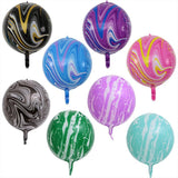 Popxstar New Style 22Inch 4D Agate Color Marble Aluminum Foil Balloons Wedding Birthday Party Decoration Balloon Color Cloud Foil Balloon