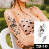 Popxstar 1pc Flower Daffodil Bouquet Women Geisha Waterproof Temporary Tattoos Stickers Body Back Art Sexy Colorful Washable Holiness