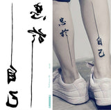 popxstar Waterproof Temporary Tattoo Sticker Rose Flowers Leave Flash Tattoos Body Art Arm Fake Sleeve Tatoo Black Women Girls Wrist