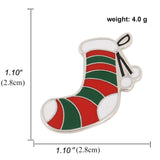 Popxstar Fashion Brooch Christmas Socks Badges Christmas Tree Elk Enamel Badge Small Brooch Women Fashion Party Gifts Home Decoration