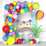 Popxstar 146 Pcs Of Confetti Multicolor Latex Balloon Garland Set Rainbow Party Wedding Birthday Baby Shower Party Decoration Background