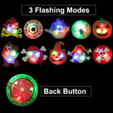 Popxstar 30 Pcs Halloween Flash LED Necklace Christmas LED Light Up Necklace Pendent for Teens Girls Adult Birthday Christmas Party Gift