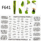 Popxstar Nail 3D Sticker Cool English Letter stickers for nail Foil Love Heart Design Valentines Manicure Decal Water Slide Foil