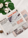 2pcs Nostalgic English Newspaper Vintage Style for Photography Background Props Cosmetic Baking Food Shooting Decoration Items