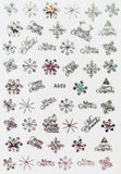Popxstar Merry Christmas Nail Art Decals Decoration Self Adhesive Nail Art Stickers Manicure Design White Snow Sticker for Nail Design