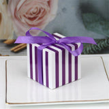 Popxstar Stripes Shape Paper Gift Box Packing Chocolate Candy Box Birthday Party Wedding Decoration DIY Box With Ribbon Festival Supplies