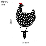 Popxstar 35cm Large Hen Decor Easter Chicken Metal Hen for Easter Gardening Ornaments Iron Yard Art Outdoor Garden Backyard Lawn Decor