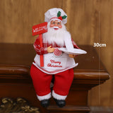 Popxstar Christmas Decorations for Home New Year Kid Gifts Santa Claus Doll Toys 60/45/30cm Mall Desktop Window Ornaments Navidad