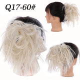 Popxstar  vScrunchies Messy Hair Bun Chignon Hair Band Elastic band bundle Hairpiece Tail For Women Synthetic Wrap Curly Ponytail