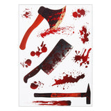 Popxstar Halloween Decoration Horrible Bloody Handprint stickers Halloween Window Wall Clings Floor Decals Stickers Halloween party props