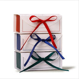 Popxstar Green/Red/Blue Gift Box Birthday Party Wedding Baby Shower Packaging  Chocolate Cookies Cake Boxes Decoration With Ribbon