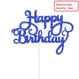 Popxstar Valentine's Day Gittler Happy Birthday Cake Topper Bling Sparkle Decoration Sign Happy Birthday Cake Topper Girl`s Birthday Dessert Decor