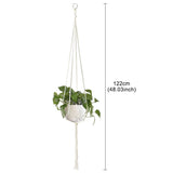 Popxstar Valentine's Day Handmade Flower Hanging Pot Rope Net Macrame Plant Hanger Flower Pot for Home Wall Decoration Courtyard Garden Planter Basket