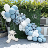 Popxstar Romantic Wedding Macaron Blue Chrome Gold Balloons Garland Decoration Doubled Cream Peach Ballon Arch Kit Birthday Party Decor