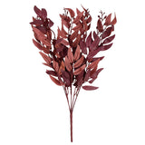 Popxstar 5 Forks Artificial Willow Leaves Green Fake Plants DIY Faux Bouquet Foliage Accessor for Home Wedding Forest Party Decoration