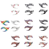 Popxstar 1Pairs Temporary Eye Tattoo Stickers DIY Waterproof Flash Disposable Eyeshadow Eyeliner Face Sticker Halloween Makeup Tool