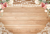 Popxstar Wedding backdrop for Photography Bridal Shower Party Decoration Background for Photo Studio Wooden Flower Wall Photocall Prop