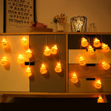 Popxstar 10/20LED Halloween Pumpkin Festival Bar Home Party Decor Halloween Ornament curtain String lights for Halloween