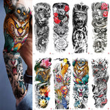 New Year's Day Valentine's Day &nbsp;Waterproof Temporary Tattoo Sticker for Men Women Totem Geometric Full Arm Large Size Sleeve Tatoo Fake Tatto Flash Tattoos