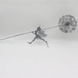 Popxstar Garden Decorative Stake Fairies And Dandelions Dance Together Metal Garden Yard Art Decor Lawn Landscape Sculpture Decoration