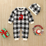 Popxstar Christmas Baby Rompers Infant Clothing Winter Overall Baby Boys Girls Clothes Knit Costumes Hooded Jumpsuit Newborn Clothes