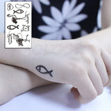 Popxstar Feather Bird 8 Element Pattern Dandelion Temporary Tattoo Sticker Fake Tattoos for Women Men Body Makeup Waterproof Stickers