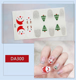 Popxstar 14Tips/Sheet Christmas/Halloween Nail Art Stickers Festival Pumpkin Wraps Waterproof Full DIY Manicure Accessories YMX Series