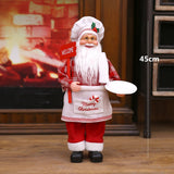 Popxstar Christmas Decorations for Home New Year Kid Gifts Santa Claus Doll Toys 60/45/30cm Mall Desktop Window Ornaments Navidad