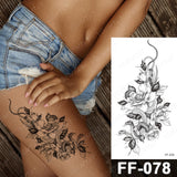 Popxstar Waterproof Temporary Tattoo Sticker I Love You Flash Tattoos Lip Print Butterfly Flowers Body Art Arm Fake Sleeve Tatoo Women