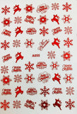 Popxstar Merry Christmas Nail Art Decals Decoration Self Adhesive Nail Art Stickers Manicure Design White Snow Sticker for Nail Design