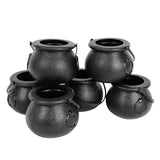 Popxstar 6pcs Mini Halloween Candy Bucket Pot Witch Skeleton Cauldron Holder Jar Trick Or Treat Halloween Party Decoration Props Kids Toy
