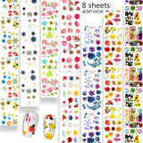 Popxstar 14pcs Nail Foil Holographic  Nail Stickers Transfer Foils Holo Irregular Triangle Nail Art Decal For Manicure