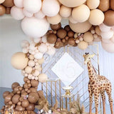 Popxstar Retro Brown Balloon Garland Arch Set Birthday Party Wedding Anniversary Children's Day Halloween Decoration Holiday Celebration