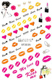 Popxstar Fashion 3D Nail Sticker For Nails Manicure Back Glue Decals Nail Art Stickers for Design Foil Sexy Beauty Girl Decoration Tips