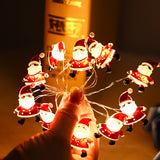 Popxstar Santa Claus LED fairy light string christmas decorations Snowman Christmas tree garland New Year decoration lights