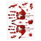 Popxstar Halloween Decoration Horrible Bloody Handprint stickers Halloween Window Wall Clings Floor Decals Stickers Halloween party props