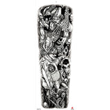 Popxstar New Year's Day Valentine's Day Waterproof Temporary Tattoo Sticker for Men Women Totem Geometric Full Arm Large Size Sleeve Tatoo Fake Tatto Flash Tattoos