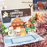 Popxstar 3D Pop UP Santa Cards Marry Christmas Greeting Cards Party Invitations Gifts New Year Greeting Card Anniversary Gifts Postcard