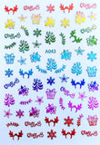 Popxstar Merry Christmas Nail Art Decals Decoration Self Adhesive Nail Art Stickers Manicure Design White Snow Sticker for Nail Design