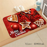 Popxstar Christmas Red Truck Gnome Santa Merry Christmas Mat Outdoor Carpet Christmas Decorations for Home Navidad New Year Gifts