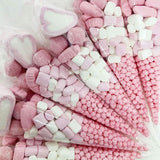 Popxstar Valentine's Day 50pcs Baby Shower Wedding Sweet Clear Candy Cone Storage Bags Kids Gift Bags Happy Birthday Party Candy Bags Supplies