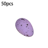 Popxstar 50PCS Children Painting Eggs Toys With Rope Gifts Plastic Hanging Easter Crafts Handmade DIY Toys Fun Kids Birthday Gifts