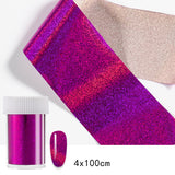 Popxstar 14pcs Nail Foil Holographic  Nail Stickers Transfer Foils Holo Irregular Triangle Nail Art Decal For Manicure